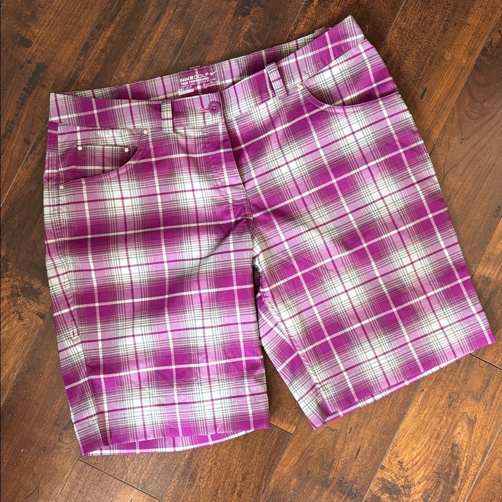 Nike Golf Purple Plaid Shorts